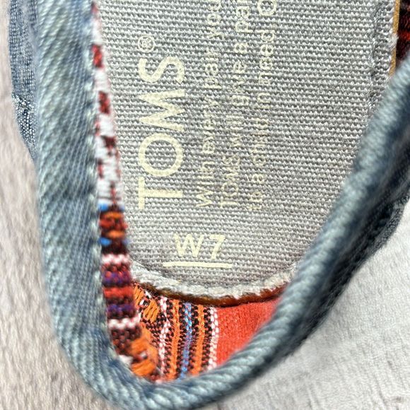 Toms Women's Alpargata Slip On Flats Casual Shoes Chambray Blue Size 7.5 - Picture 13 of 13